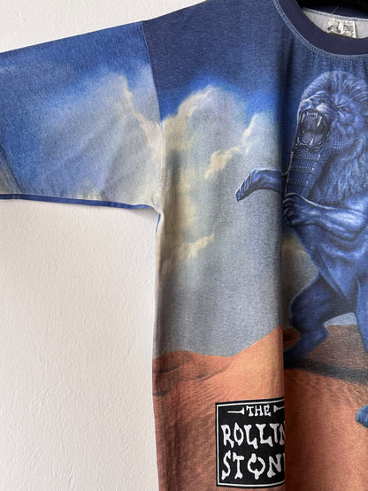 90's The Rolling Stones 90年代 ストーンズ 炉ーリングストーンズ Band T shirt Tee Vintage Toto Praha Antique shop Vintage clothing store Showroom Prague プラハ 90年代 バンド Tシャツ Black 黒  ロンT ヴィンテージ ユーロ古着 古着卸 古着屋 