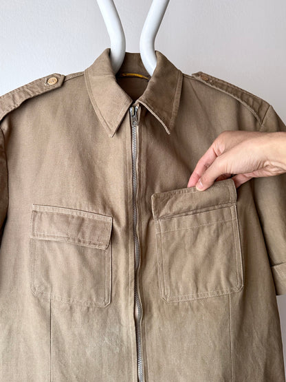 Belle Jardiniere ベルジャルディニエール ベル ジャルディニエール フランス フレンチヴィンテージ 古着 ヴィンテージ France french vintage cotton canvas safari jacket サファリジャケット ワークシャツ