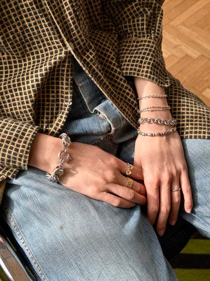 Silver and gold vermeil bold bracelet