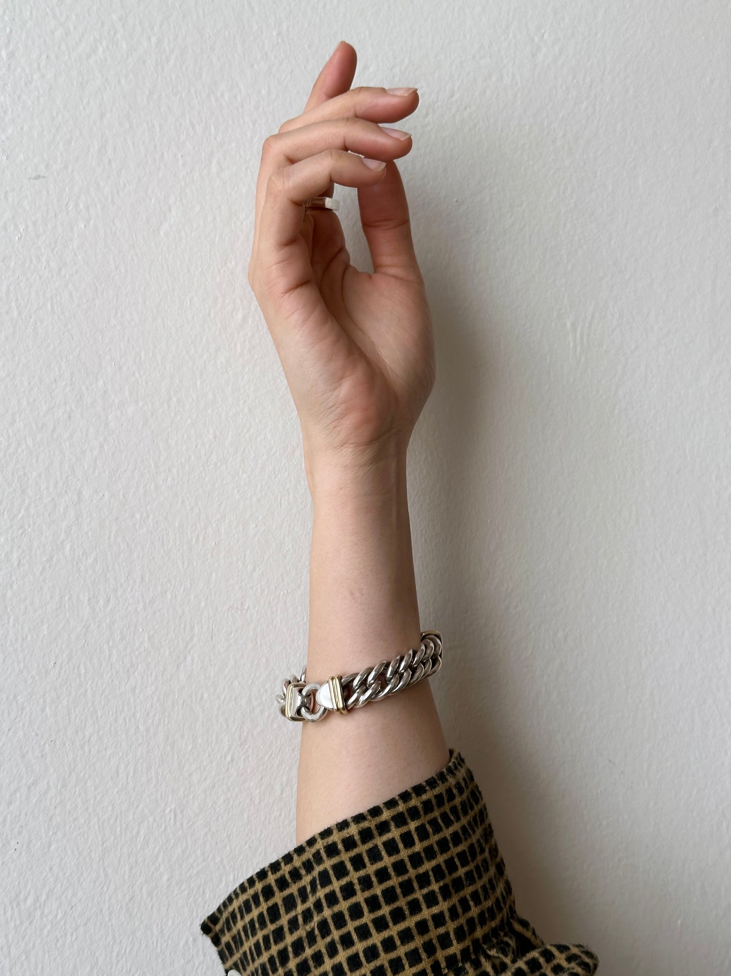 Silver and gold vermeil bold bracelet