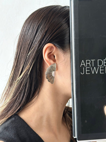 1970s shell earrings Ag925