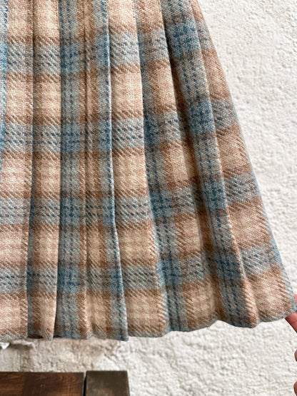 tartan mohair wool skirt made in England