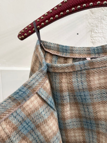 tartan mohair wool skirt made in England