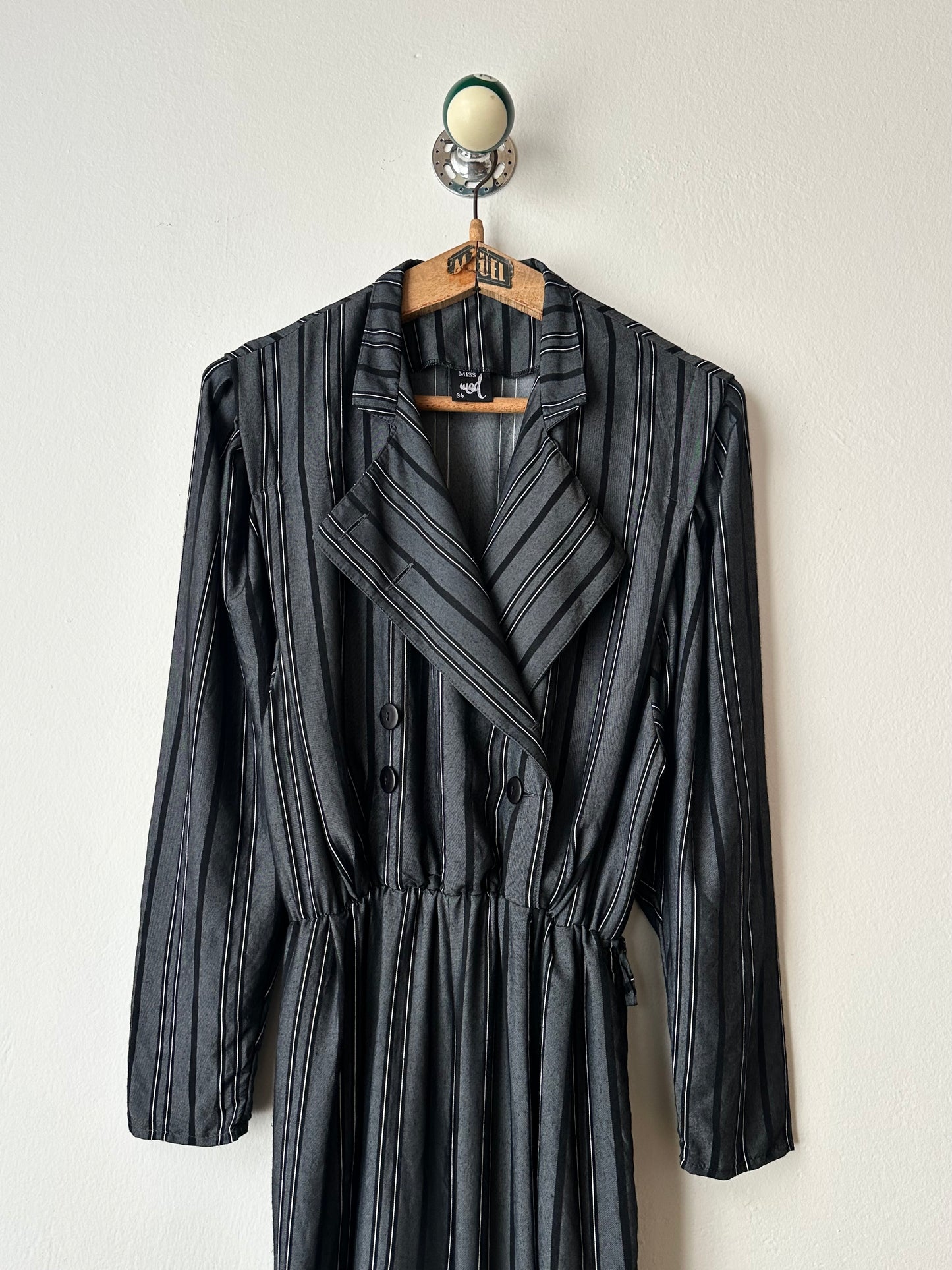 80s cool striped jumpsuit