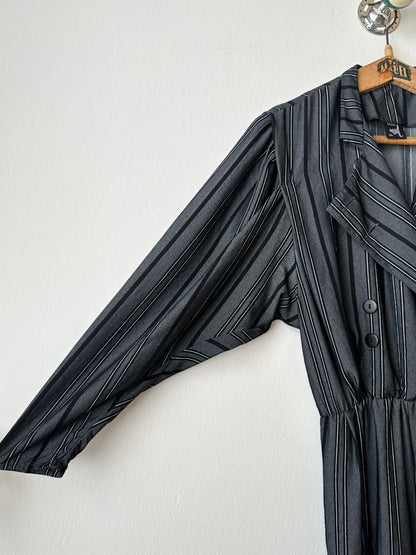 80s cool striped jumpsuit