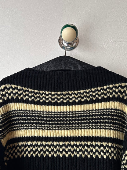 1950's 50年代 1960's 60年代 Ski jumper Wool Merino Wolle Black 黒 ニット Vintage Toto Praha Vintage clothing store Antique shop Prague ヴィンテージ 古着屋 プラハ ショールーム Showroom appointment 予約製 ユーロ古着 ヨーロッパ古着 古着卸 フランス買い付け 