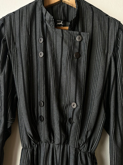 80s cool striped jumpsuit