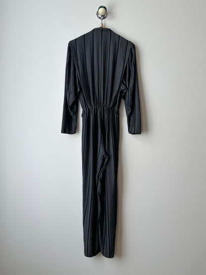 80s cool striped jumpsuit