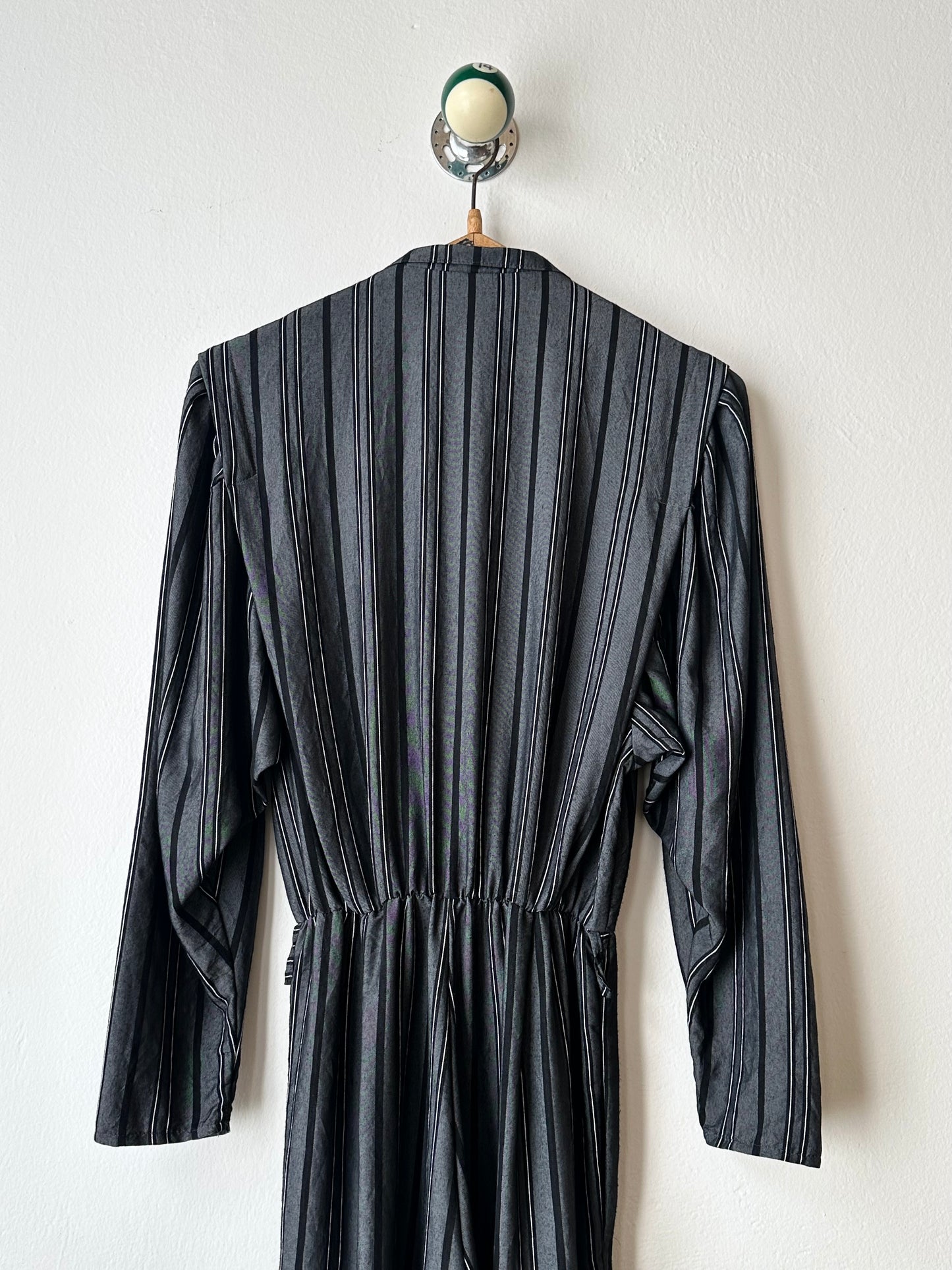 80s cool striped jumpsuit