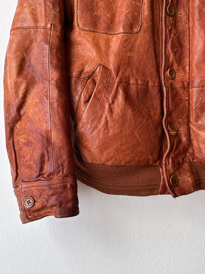 CLOSED Leather Jacket Made in Italy クローズド Vintage Toto Praha Vintage clothing store Antique shop Prague ヴィンテージ 古着屋 プラハ ショールーム Showroom appointment 予約製 ユーロ古着 ヨーロッパ古着 古着卸 フランス買い付け 