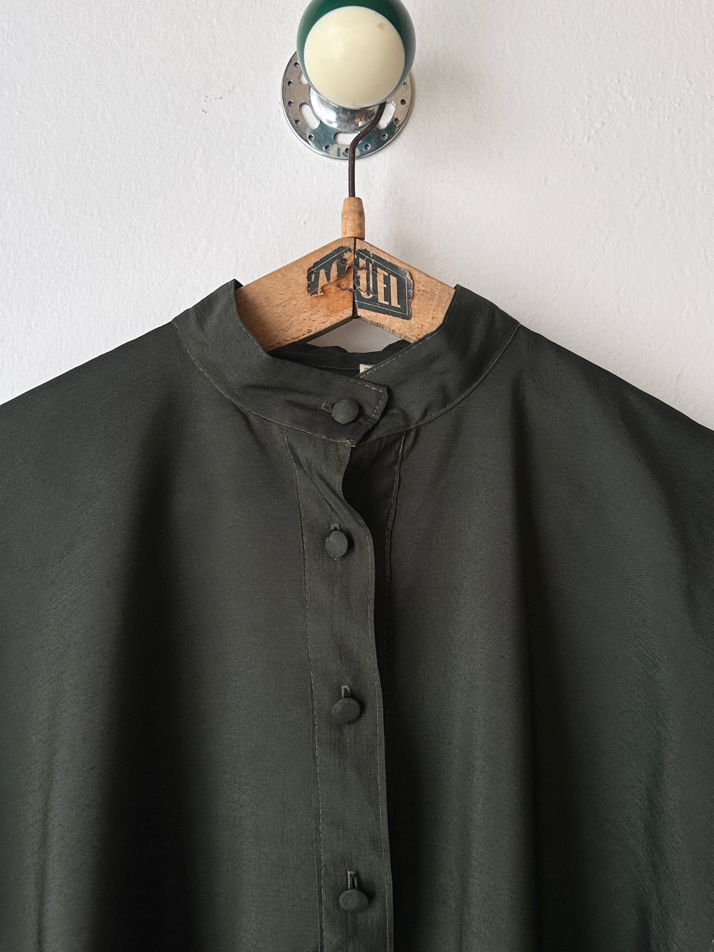 French forest green bat shirt