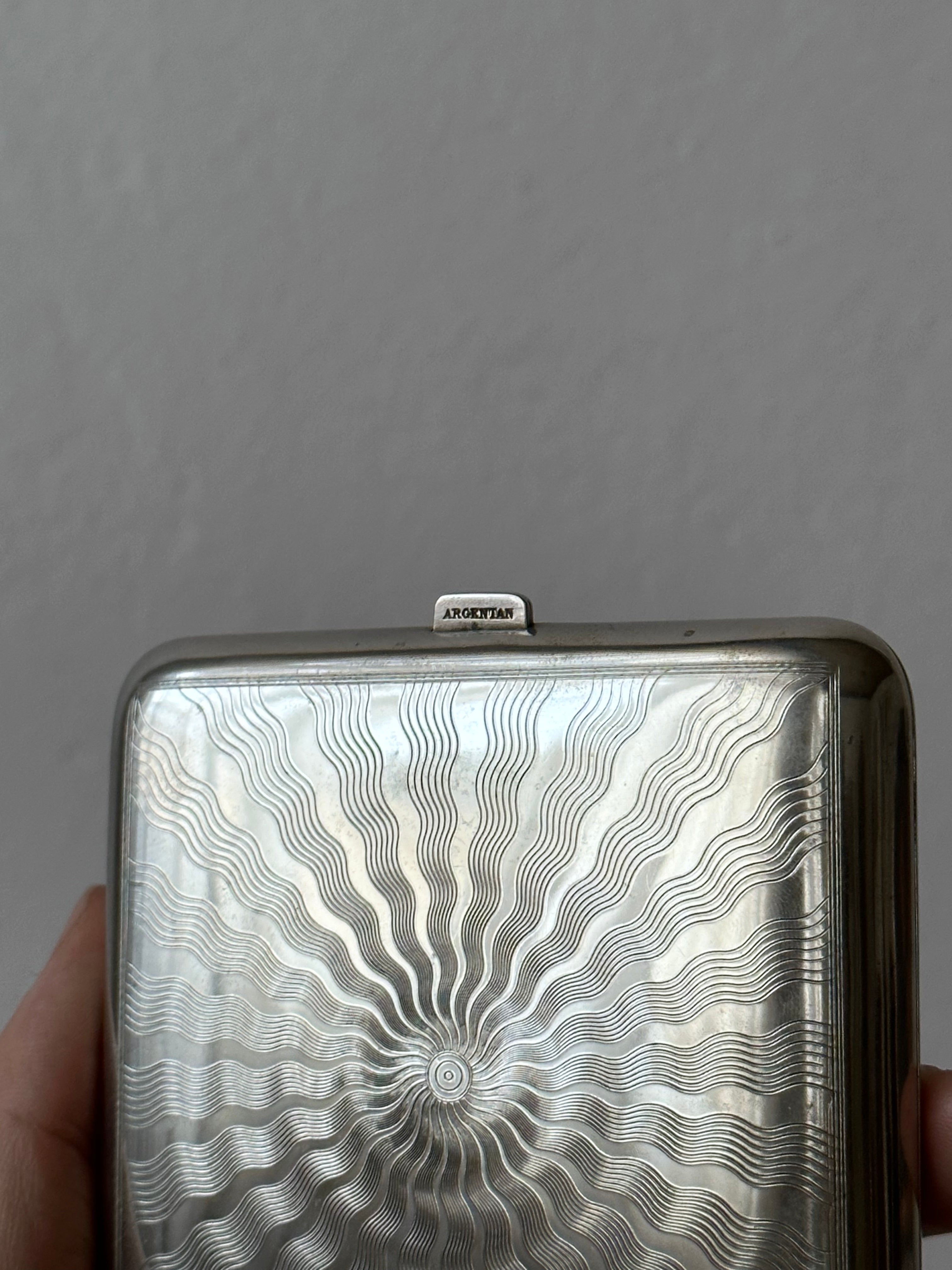 SILVER刻印　白木屋特製　紙タバコケース　ビンテージ品【超希少】 シガレットケース ロング レディース 20本 シルバーアラベスク タバコ