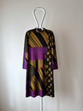 Ken Scott vintage textile dress  60s 70s