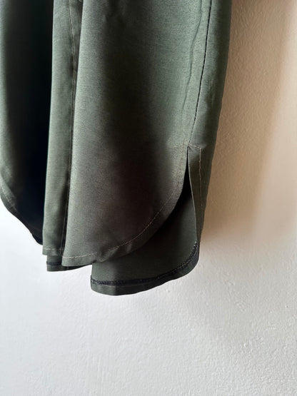 French forest green bat shirt