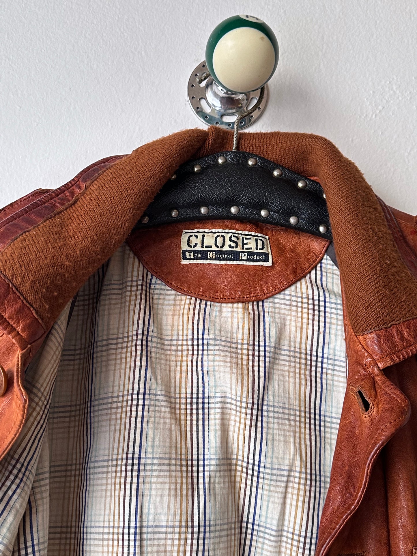 CLOSED Leather Jacket Made in Italy クローズド Vintage Toto Praha Vintage clothing store Antique shop Prague ヴィンテージ 古着屋 プラハ ショールーム Showroom appointment 予約製 ユーロ古着 ヨーロッパ古着 古着卸 フランス買い付け 