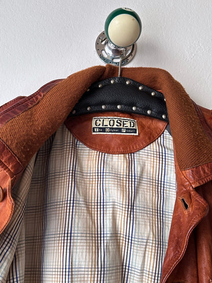 CLOSED Leather Jacket Made in Italy クローズド Vintage Toto Praha Vintage clothing store Antique shop Prague ヴィンテージ 古着屋 プラハ ショールーム Showroom appointment 予約製 ユーロ古着 ヨーロッパ古着 古着卸 フランス買い付け 