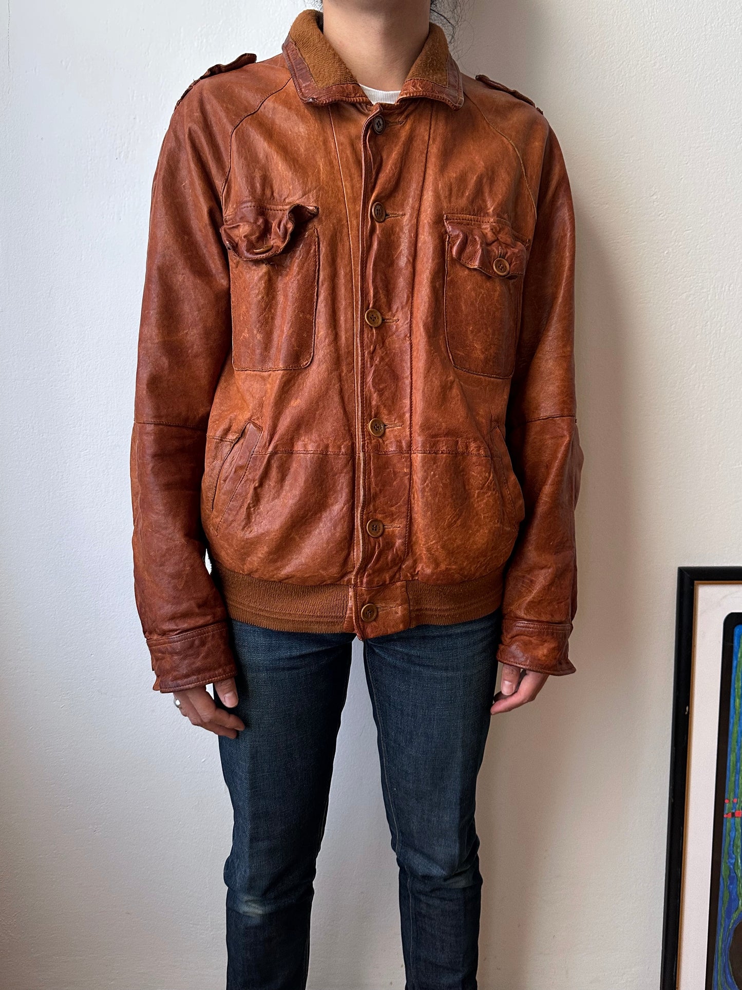 CLOSED Leather Jacket Made in Italy クローズド Vintage Toto Praha Vintage clothing store Antique shop Prague ヴィンテージ 古着屋 プラハ ショールーム Showroom appointment 予約製 ユーロ古着 ヨーロッパ古着 古着卸 フランス買い付け 