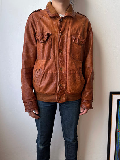 CLOSED Leather Jacket Made in Italy クローズド Vintage Toto Praha Vintage clothing store Antique shop Prague ヴィンテージ 古着屋 プラハ ショールーム Showroom appointment 予約製 ユーロ古着 ヨーロッパ古着 古着卸 フランス買い付け 