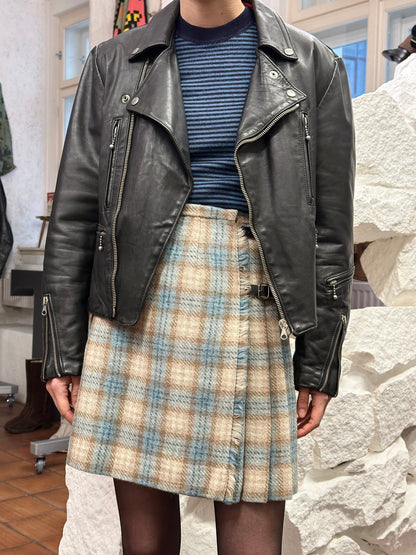 tartan mohair wool skirt made in England