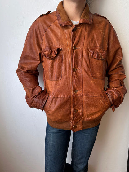 CLOSED Leather Jacket Made in Italy クローズド Vintage Toto Praha Vintage clothing store Antique shop Prague ヴィンテージ 古着屋 プラハ ショールーム Showroom appointment 予約製 ユーロ古着 ヨーロッパ古着 古着卸 フランス買い付け 