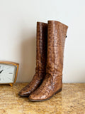 POLLINI crocodile boots made in Italy