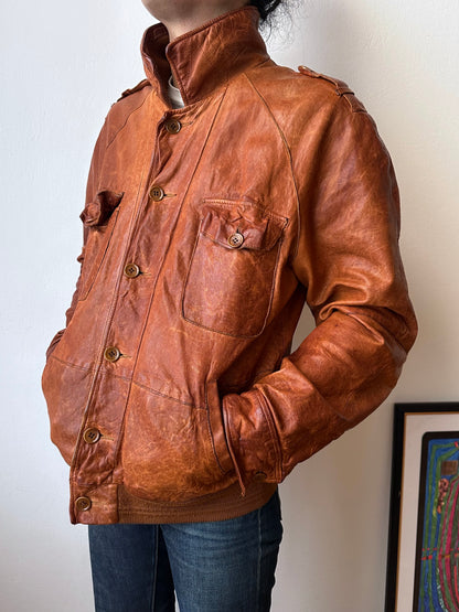 CLOSED Leather Jacket Made in Italy クローズド Vintage Toto Praha Vintage clothing store Antique shop Prague ヴィンテージ 古着屋 プラハ ショールーム Showroom appointment 予約製 ユーロ古着 ヨーロッパ古着 古着卸 フランス買い付け 