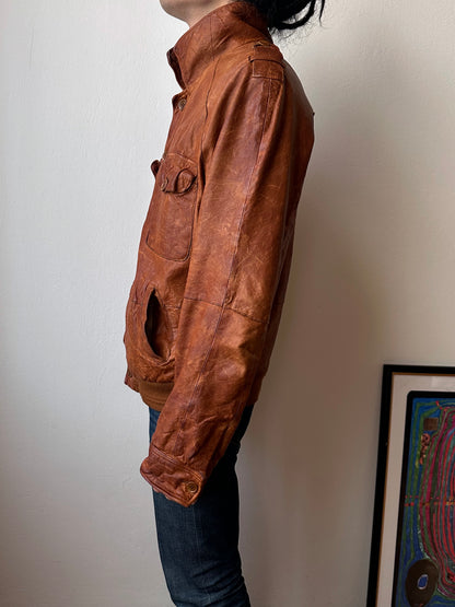 CLOSED Leather Jacket Made in Italy クローズド Vintage Toto Praha Vintage clothing store Antique shop Prague ヴィンテージ 古着屋 プラハ ショールーム Showroom appointment 予約製 ユーロ古着 ヨーロッパ古着 古着卸 フランス買い付け 