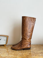 POLLINI crocodile boots made in Italy