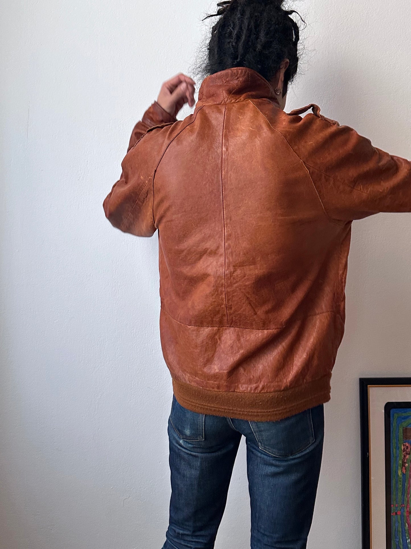 CLOSED Leather Jacket Made in Italy クローズド Vintage Toto Praha Vintage clothing store Antique shop Prague ヴィンテージ 古着屋 プラハ ショールーム Showroom appointment 予約製 ユーロ古着 ヨーロッパ古着 古着卸 フランス買い付け 