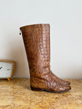 POLLINI crocodile boots made in Italy