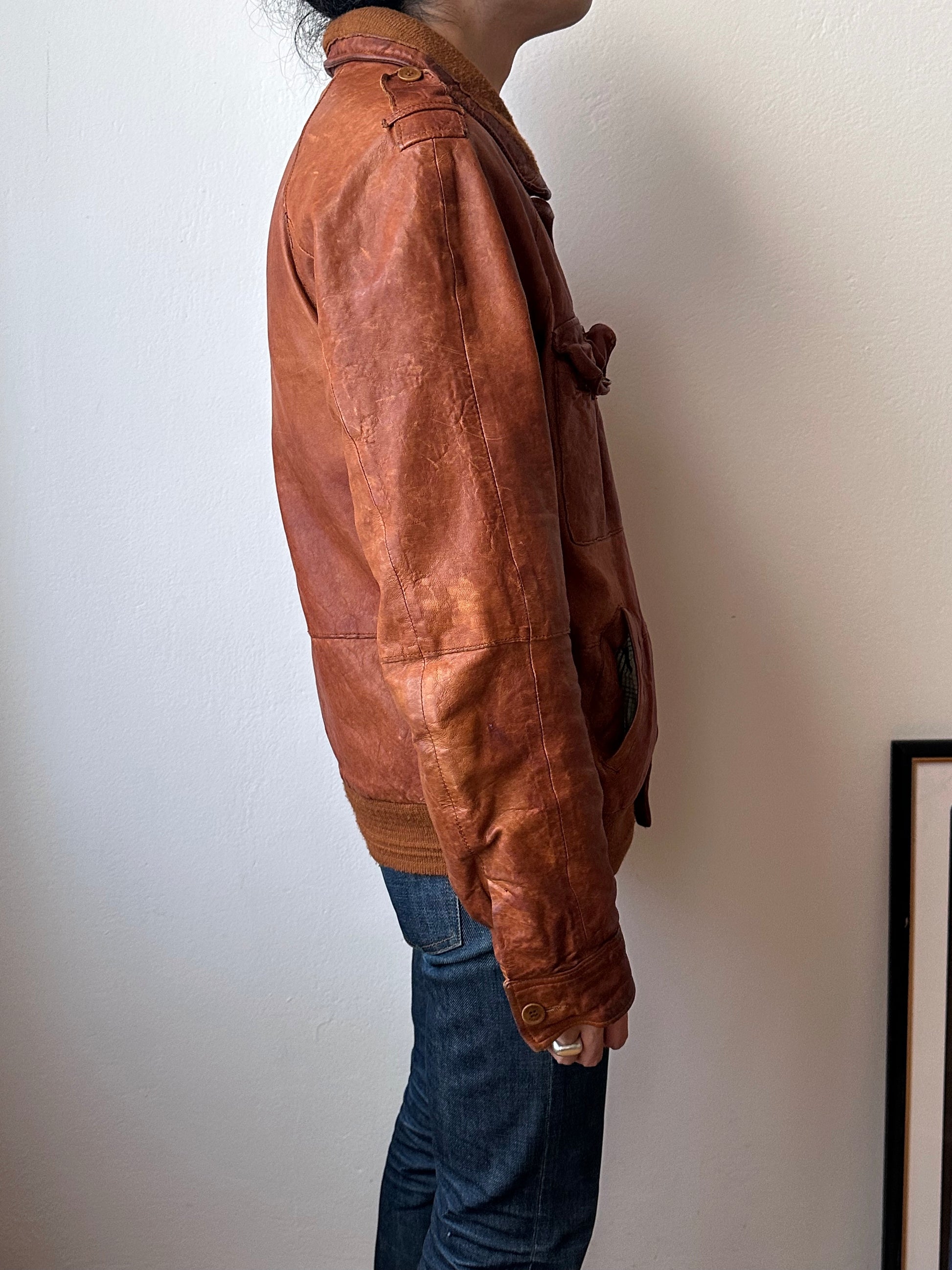 CLOSED Leather Jacket Made in Italy クローズド Vintage Toto Praha Vintage clothing store Antique shop Prague ヴィンテージ 古着屋 プラハ ショールーム Showroom appointment 予約製 ユーロ古着 ヨーロッパ古着 古着卸 フランス買い付け 