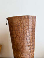 POLLINI crocodile boots made in Italy