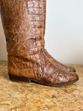 POLLINI crocodile boots made in Italy