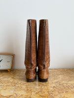 POLLINI crocodile boots made in Italy