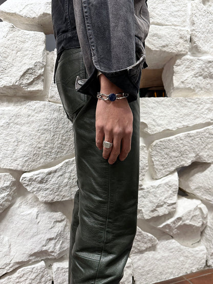 vintage silver x lapis bracelet