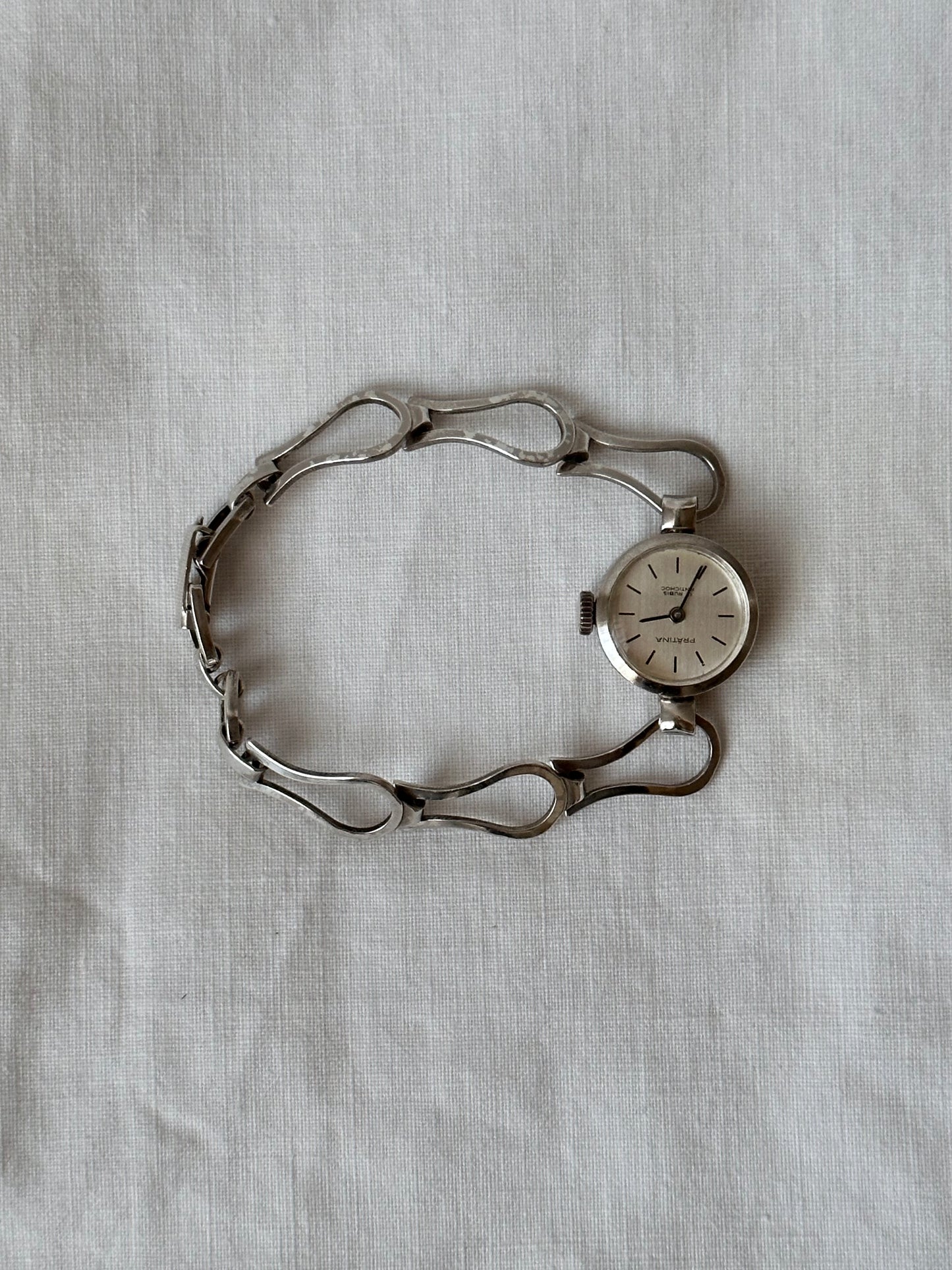 German silver watch PRATINA vintage