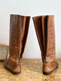 POLLINI crocodile boots made in Italy