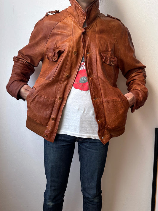 CLOSED Leather Jacket Made in Italy クローズド Vintage Toto Praha Vintage clothing store Antique shop Prague ヴィンテージ 古着屋 プラハ ショールーム Showroom appointment 予約製 ユーロ古着 ヨーロッパ古着 古着卸 フランス買い付け 