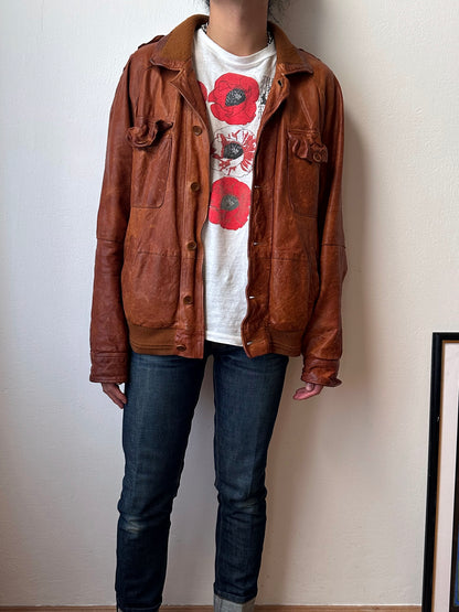 CLOSED Leather Jacket Made in Italy クローズド Vintage Toto Praha Vintage clothing store Antique shop Prague ヴィンテージ 古着屋 プラハ ショールーム Showroom appointment 予約製 ユーロ古着 ヨーロッパ古着 古着卸 フランス買い付け 