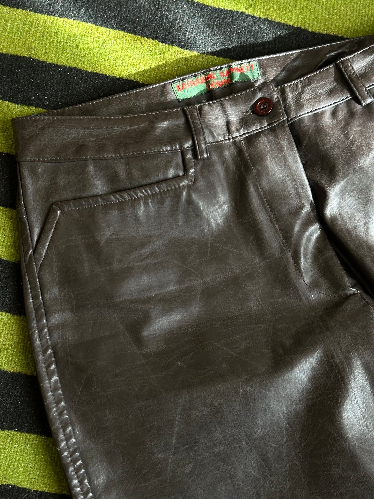 90s Katharine Hamnett coating trouser W29-30