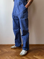 French Adolphe Lafont blue cotton twill overalls 50's 60's workwear vintage フレンチワーク ユーロ古着 ヨーロッパ古着