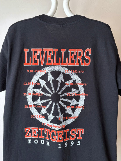 1995 Levellers Zeitgeist tour 90's 1990's 90年代 Band T-shirt Tee Vintage ヴィンテージ バンド Tシャツ UK Punk バンT Toto 古着 古着屋 プラハ Praha Prague Vintage store ユーロ古着 ヨーロッパ古着 フランス買い付け