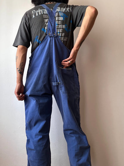 French Adolphe Lafont blue cotton twill overalls 50's 60's workwear vintage フレンチワーク ユーロ古着 ヨーロッパ古着