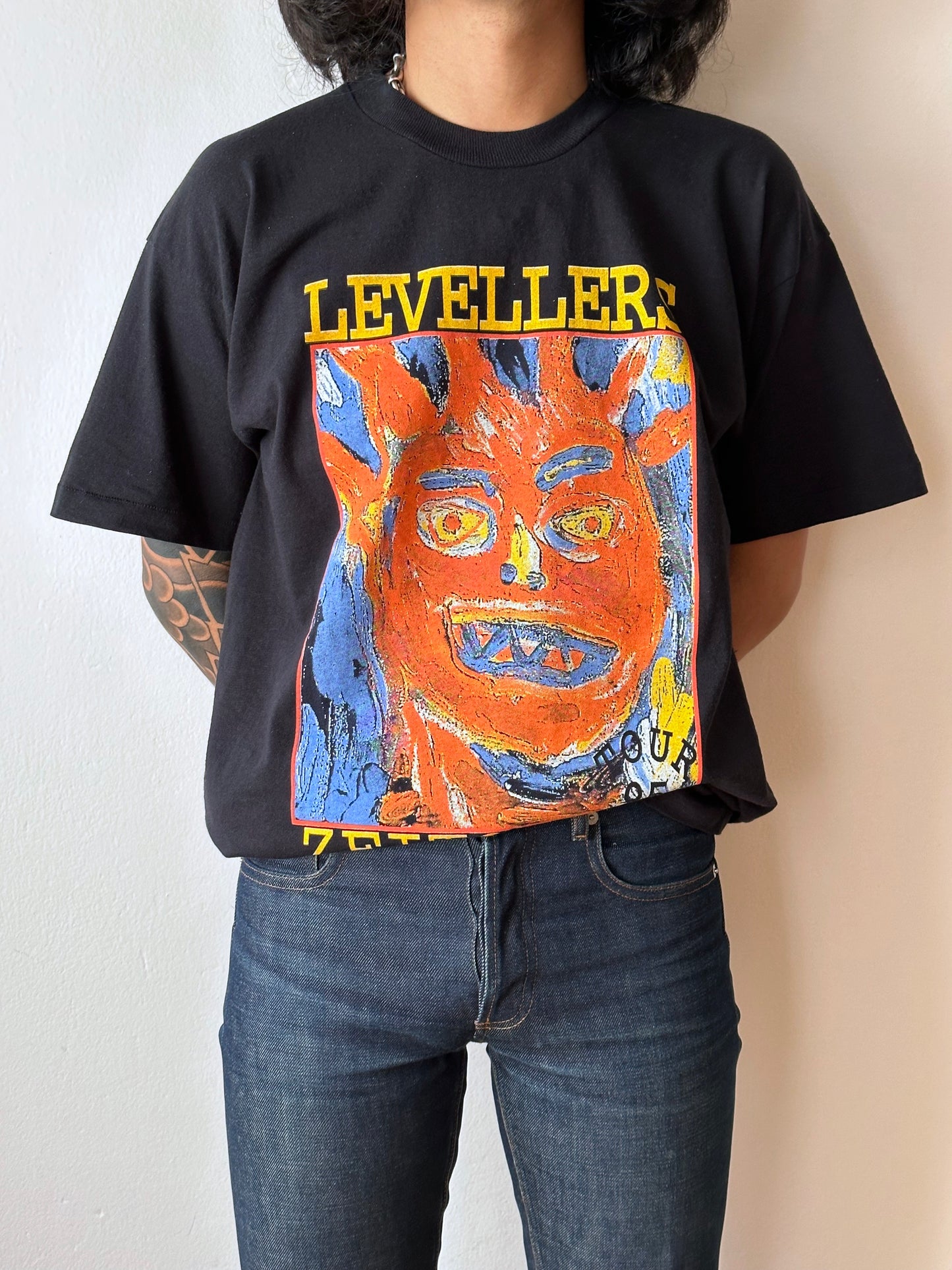 1995 Levellers Zeitgeist tour 90's 1990's 90年代 Band T-shirt Tee Vintage ヴィンテージ バンド Tシャツ UK Punk バンT Toto 古着 古着屋 プラハ Praha Prague Vintage store ユーロ古着 ヨーロッパ古着 フランス買い付け