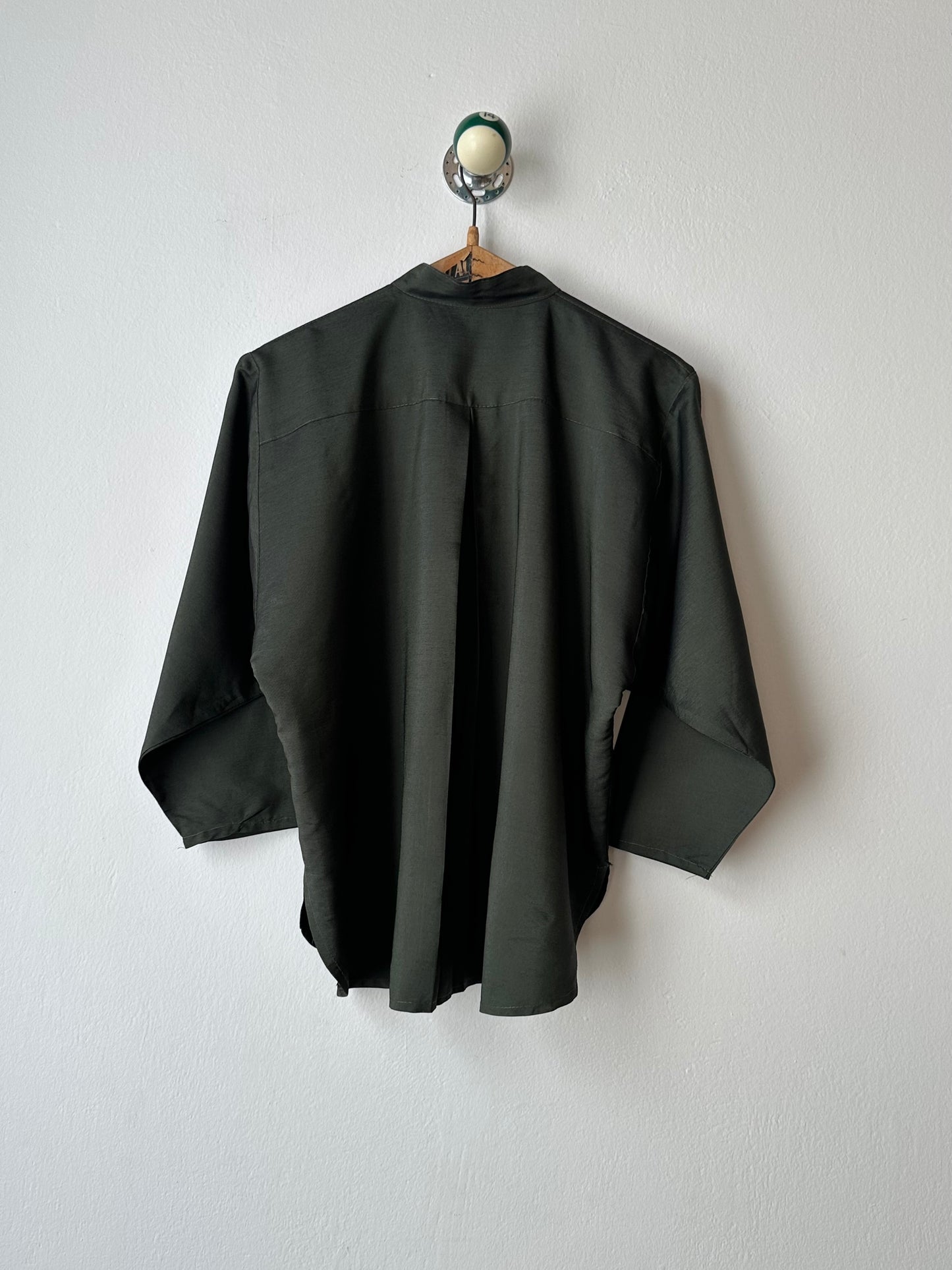 French forest green bat shirt