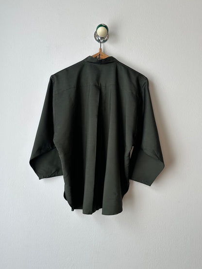French forest green bat shirt