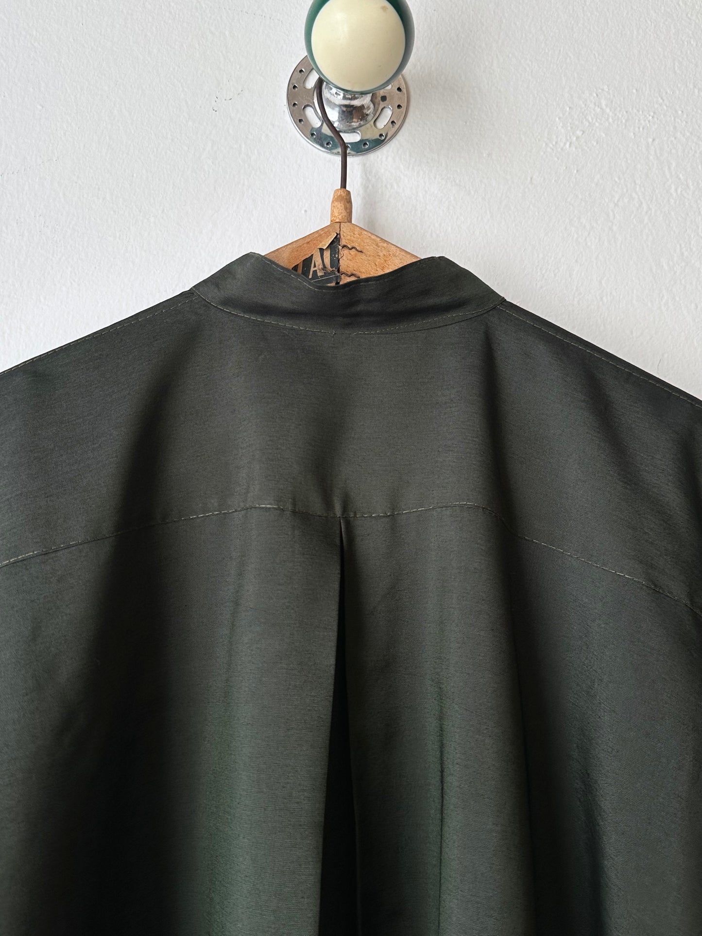 French forest green bat shirt