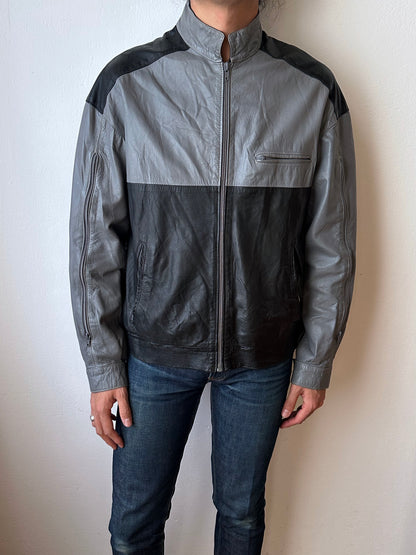 80s Two-tone Italian leather jacket