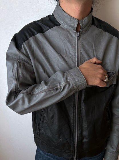 80s Two-tone Italian leather jacket
