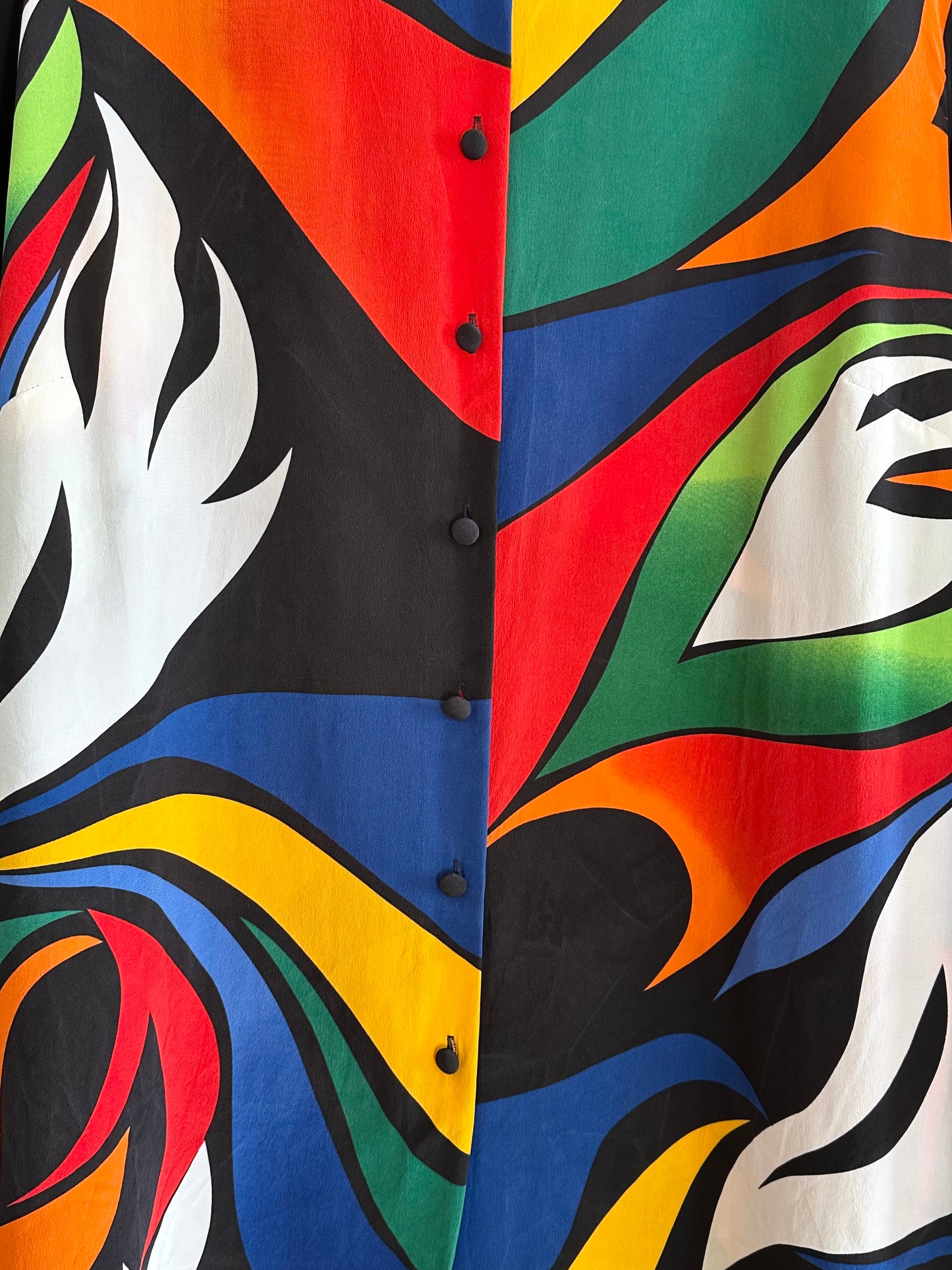 Abstract silk shirt